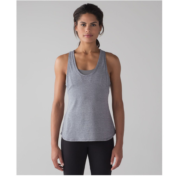 Lululemon Glide and Stride Tank Sheer Luon Pebble Jacquard V2 Arctic Grey Ice 6 - Picture 1 of 9